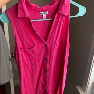 Pink express sleeveless top